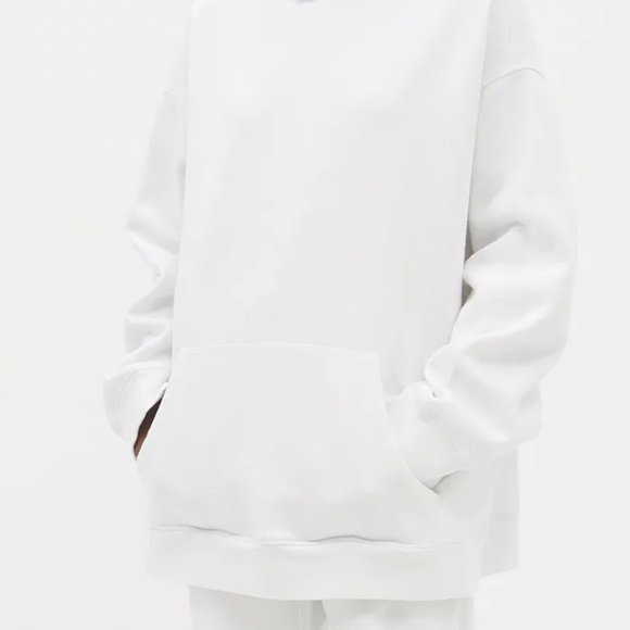 Raey White Cotton-blend Oversized Hoodie - UK size 4 - Picture 1 of 11